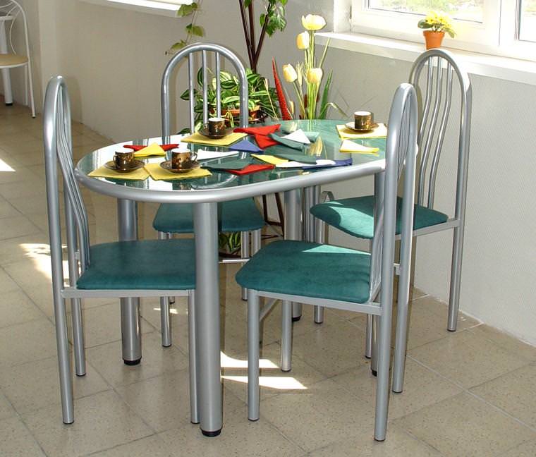 Кухонный стол на металлокаркасе фото